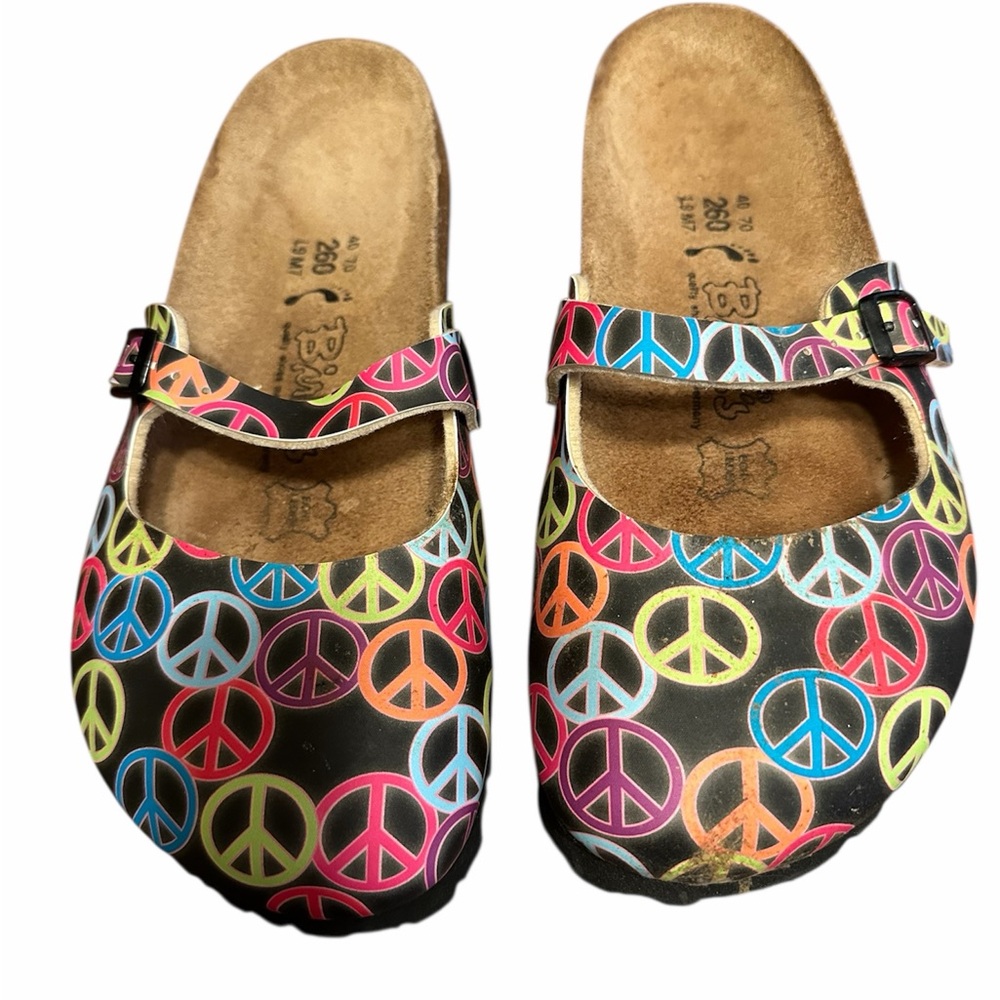 Birkenstock Multicolor Peace Sign Sandals